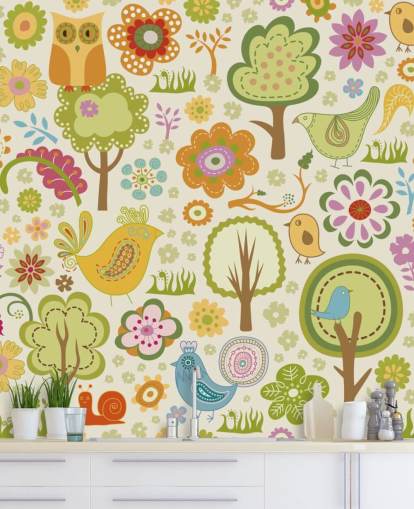 Cute Colourful Birds Wallpaper