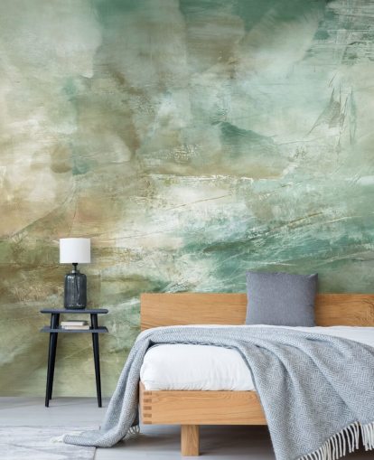murale astratto verde chiamato A Fading Structure of Light di Annette Schmucker murale astratto verde chiamato A Fading Structure of Light di Annette Schmucker