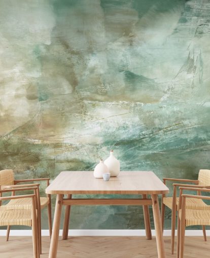 mural abstracto verde llamado A Fading Structure of Light de Annette Schmucker mural abstracto verde llamado A Fading Structure of Light de Annette Schmucker