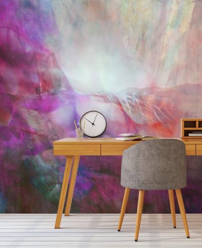 mural abstrato rosa personalizável chamado Drifting Pink Composition de Annette Schmucker para quartos mural abstrato rosa personalizável chamado Drifting Pink Composition de Annette Schmucker para quartos