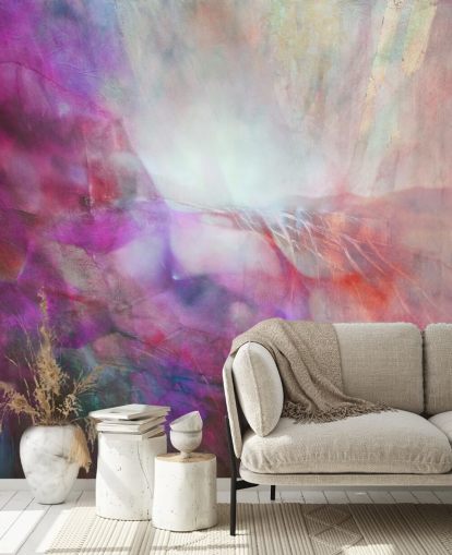 mural abstrato rosa personalizável chamado Drifting Pink Composition de Annette Schmucker para quartos mural abstrato rosa personalizável chamado Drifting Pink Composition de Annette Schmucker para quartos