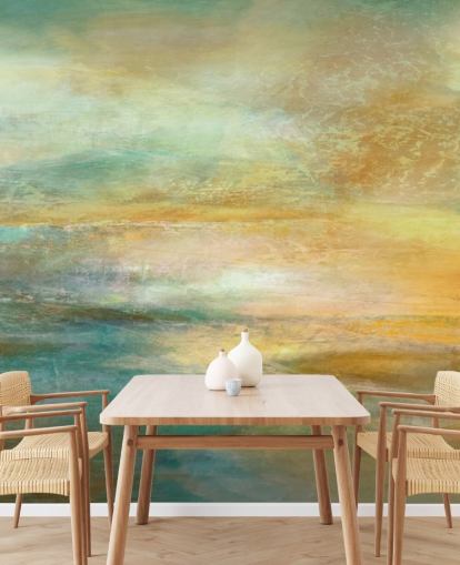 custom orange and blue abstract panoramic mural called Ember of Evening Panoramic from Annette Schmucker custom orange and blue abstract panoramic mural called Ember of Evening Panoramic from Annette Schmucker