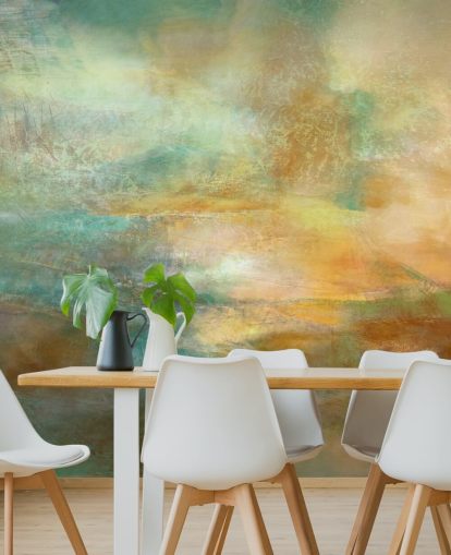 aanpasbare abstracte muurschildering genaamd Ember of Evening van Annette Schmucker voor slaapkamers en woonkamers aanpasbare abstracte muurschildering genaamd Ember of Evening van Annette Schmucker voor slaapkamers en woonkamers