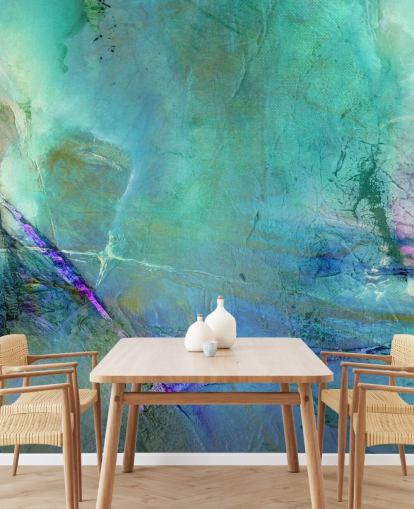 customisable blue abstract mural called Flying Away into the Distance by Annette Schmucker customisable blue abstract mural called Flying Away into the Distance by Annette Schmucker