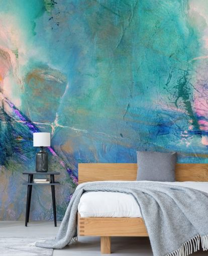 personalisierbares abstraktes Wandbild namens Flying Away Rose von Annette Schmucker