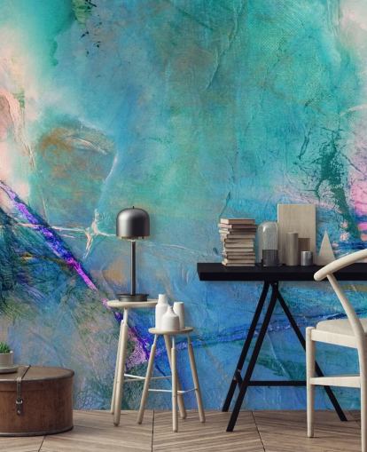mural abstrato personalizável chamado Flying Away Rose de Annette Schmucker mural abstrato personalizável chamado Flying Away Rose de Annette Schmucker