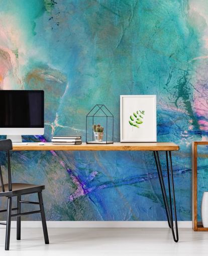 mural abstrato personalizável chamado Flying Away Rose de Annette Schmucker mural abstrato personalizável chamado Flying Away Rose de Annette Schmucker