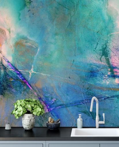 customizable abstract mural called Flying Away Rose by Annette Schmucker customizable abstract mural called Flying Away Rose by Annette Schmucker