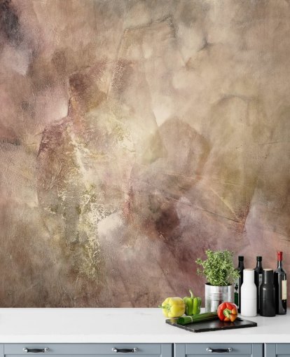 abstraktes Wandbild in Rosa und Braun namens La Vie En Rose von Annette Schmucker abstraktes Wandbild in Rosa und Braun namens La Vie En Rose von Annette Schmucker