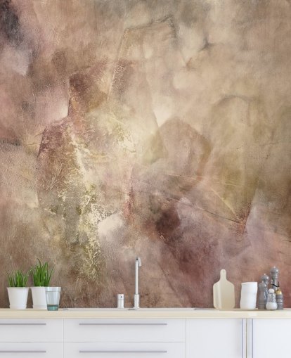 pink and brown abstract mural called La Vie En Rose by Annette Schmucker pink and brown abstract mural called La Vie En Rose by Annette Schmucker
