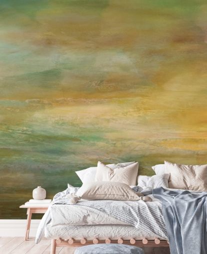 muokattava abstrakti seinämaalaus nimeltä Where Golden Light Wanders Panoramic, Annette Schmucker muokattava abstrakti seinämaalaus nimeltä Where Golden Light Wanders Panoramic, Annette Schmucker