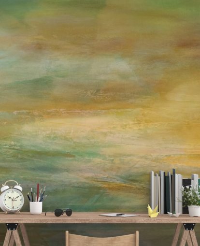 customisable abstract mural called Where Golden Light Wanders Panoramic from Annette Schmucker customisable abstract mural called Where Golden Light Wanders Panoramic from Annette Schmucker