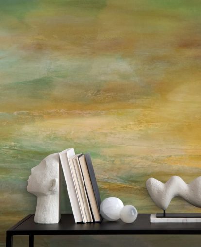 mural abstrato personalizável chamado Where Golden Light Wanders Panoramic de Annette Schmucker mural abstrato personalizável chamado Where Golden Light Wanders Panoramic de Annette Schmucker