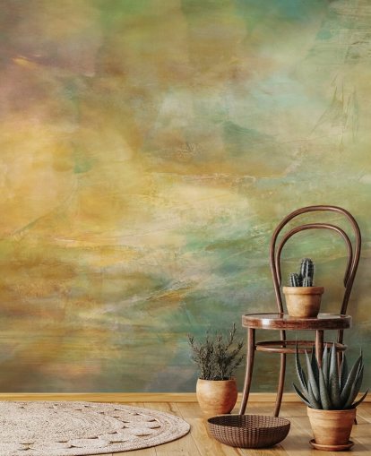 murale astratto personalizzabile chiamato Where Golden Light Wanders dell'artista Annette Schmucker murale astratto personalizzabile chiamato Where Golden Light Wanders dell'artista Annette Schmucker