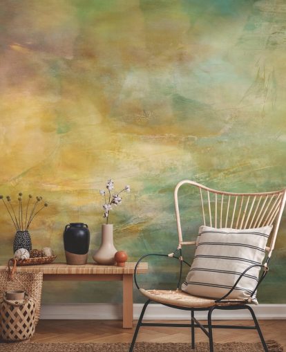 personalisierbares abstraktes Wandbild mit dem Titel Where Golden Light Wanders von der Künstlerin Annette Schmucker personalisierbares abstraktes Wandbild mit dem Titel Where Golden Light Wanders von der Künstlerin Annette Schmucker