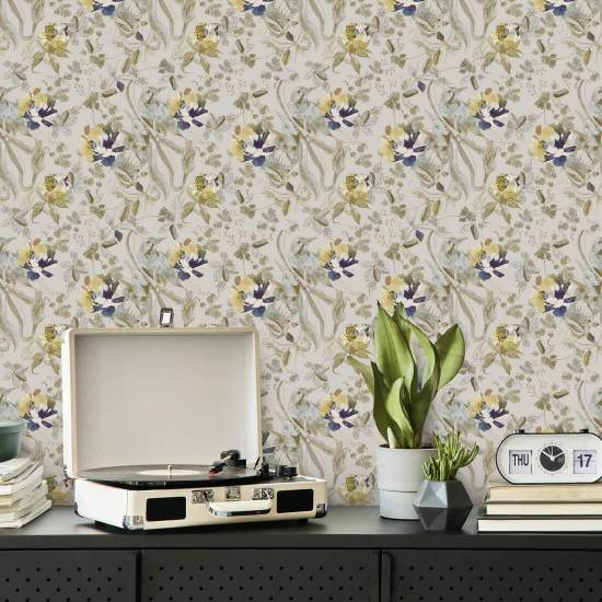 Bird and Blossom antikk krem Fugl Bakgrunn