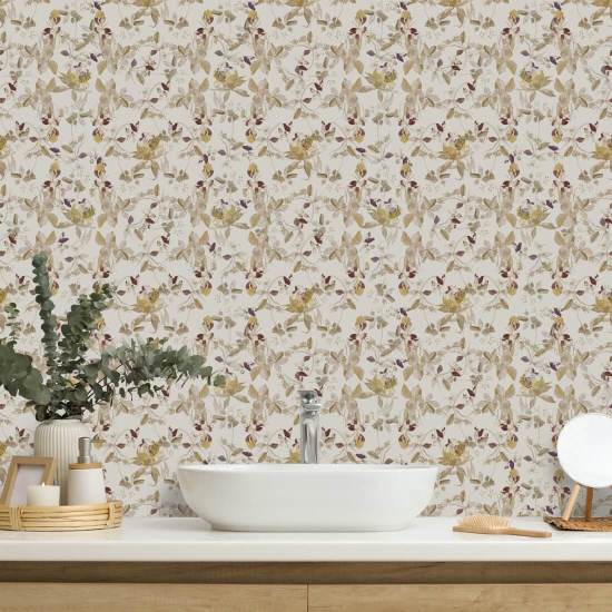 Botanical Blossom Antique Creme Botanische Tapete