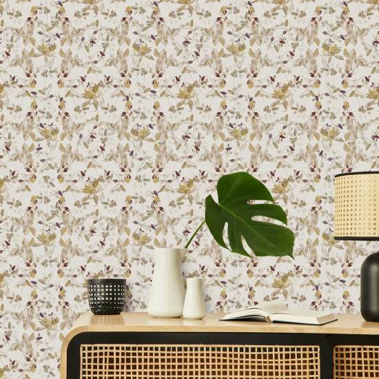 Botanical Blossom antieke crème Botanisch behang