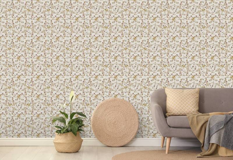 Botanical Blossom Antique Creme Botanische Tapete