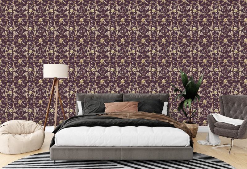 Botanical Blossom Plum Purple Nature Wallpaper