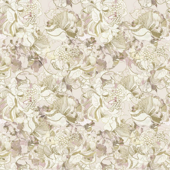 Peony Blush Neutral Blommig tapet