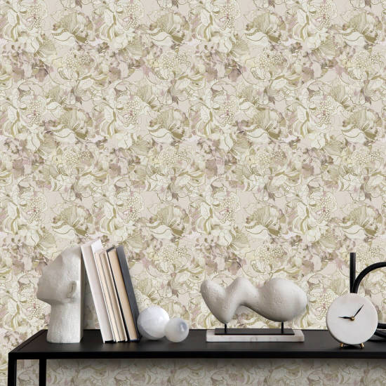 Peony Blush Neutral Blomstertapet