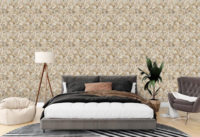 Peony Blush Vintage Creme Abstrakt tapet