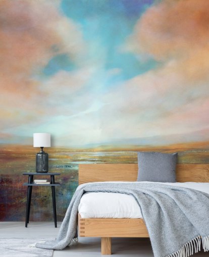peinture murale de paysage abstraite personnalisée appelée On Sunny Days par Annette Schmucker peinture murale de paysage abstraite personnalisée appelée On Sunny Days par Annette Schmucker