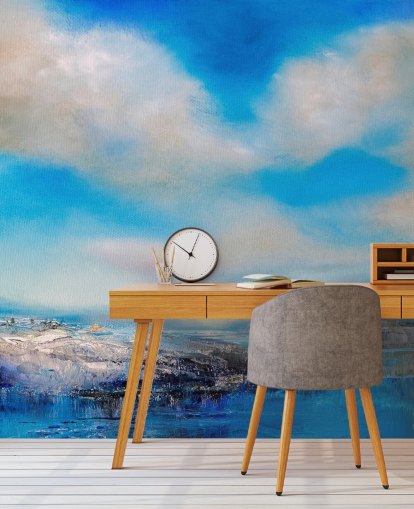 customisable abstract cloud wall mural called The Blue River by Annette Schmucker customisable abstract cloud wall mural called The Blue River by Annette Schmucker