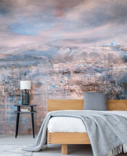 custom pink abstract mural called Iceland Early Sun Panoramic by Annette Schmucker for bedrooms and living rooms custom pink abstract mural called Iceland Early Sun Panoramic by Annette Schmucker for bedrooms and living rooms