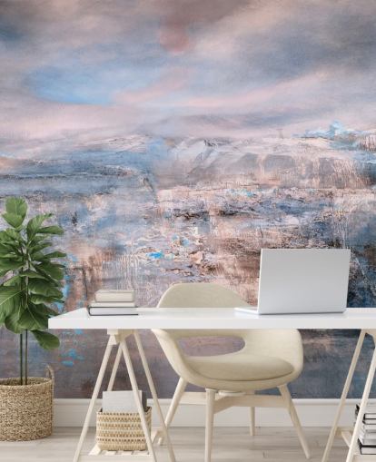 mural abstracto rosa personalizado llamado Iceland Early Sun Panoramic de Annette Schmucker para dormitorios y salas de estar mural abstracto rosa personalizado llamado Iceland Early Sun Panoramic de Annette Schmucker para dormitorios y salas de estar