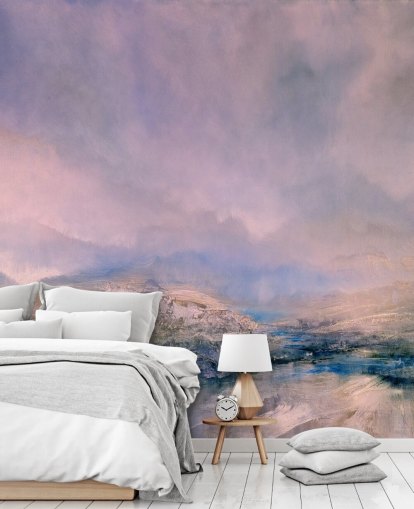 anpassningsbar pastell abstrakt väggmålning kallad Iceland Early Sun av Annette Schmucker för sovrum anpassningsbar pastell abstrakt väggmålning kallad Iceland Early Sun av Annette Schmucker för sovrum
