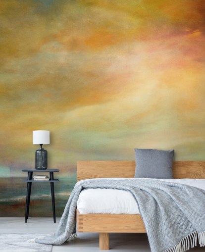 yellow custom abstract sky mural called On This Sweet Earth by Annette Schmucker yellow custom abstract sky mural called On This Sweet Earth by Annette Schmucker