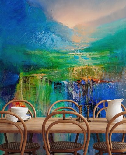 personalisierbares farbenfrohes abstraktes Wandbild mit dem Titel To New Heights von der Künstlerin Annette Schmucker personalisierbares farbenfrohes abstraktes Wandbild mit dem Titel To New Heights von der Künstlerin Annette Schmucker