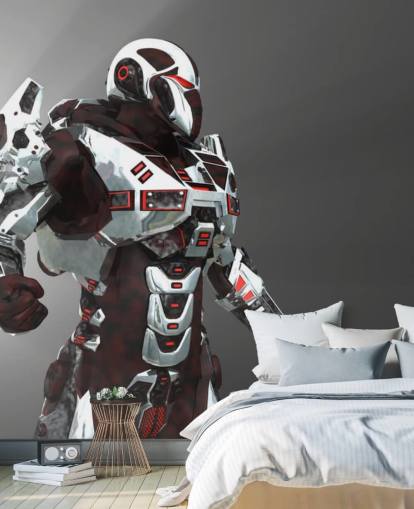 White and Red Soldier Wallpaper