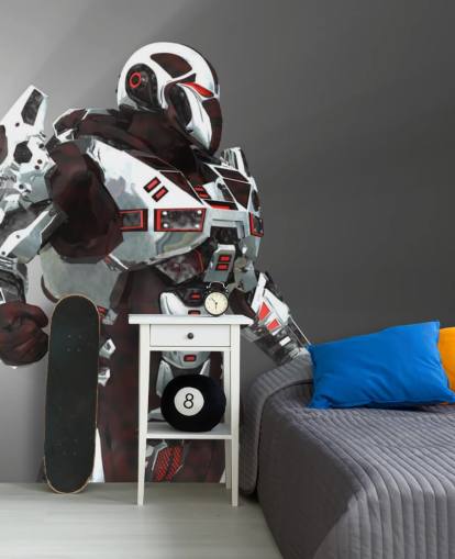 Wit en rood Soldier behang