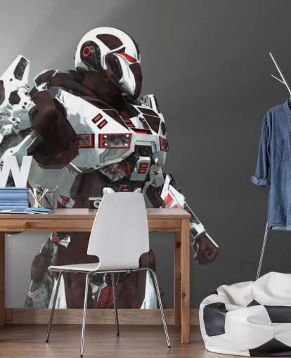 Papel de Parede Soldado Branco e Vermelho