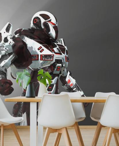 White and Red Soldier Wallpaper