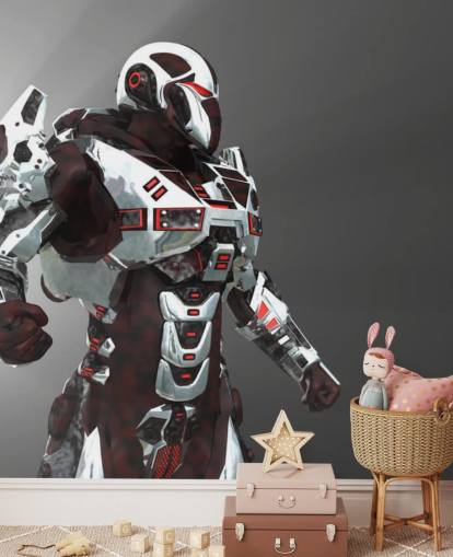 Carta da parati con soldati bianchi e rossi