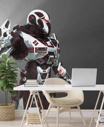 White and Red Soldier Wallpaper