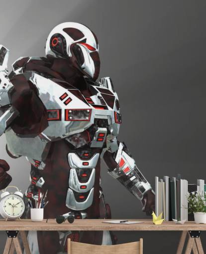 White and Red Soldier Wallpaper