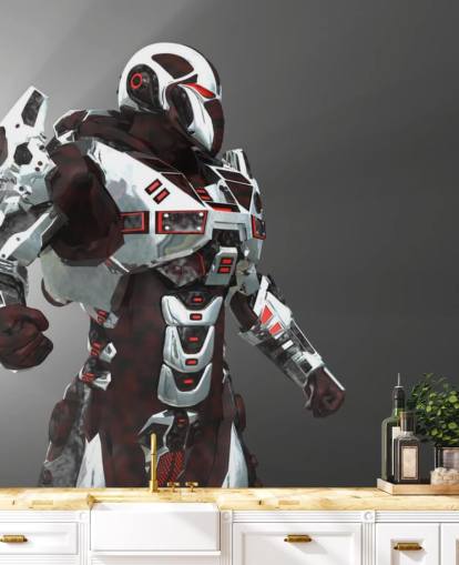 White and Red Soldier Wallpaper