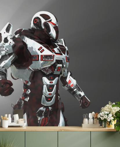 White and Red Soldier Wallpaper