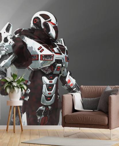 White and Red Soldier Wallpaper