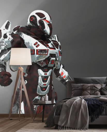 White and Red Soldier Wallpaper