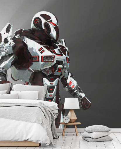 White and Red Soldier Wallpaper