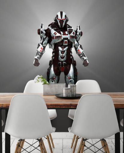 Papel pintado Robot blanco y rojo Papel pintado Robot blanco y rojo