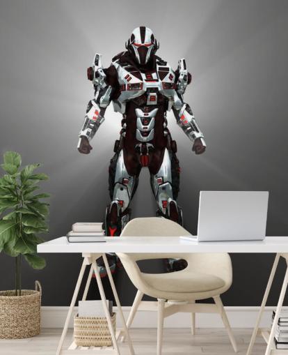 Weiße und rote Roboter Wallpaper