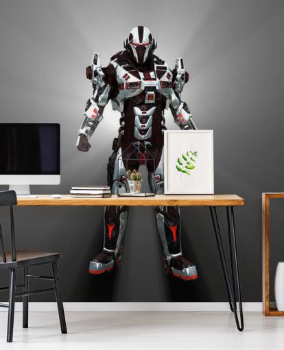 Papel pintado Robot blanco y rojo Papel pintado Robot blanco y rojo