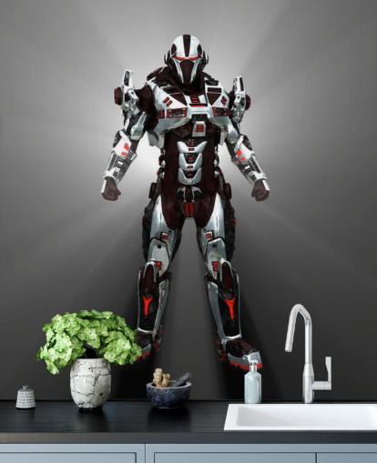 White and Red Robot Wallpaper White and Red Robot Wallpaper